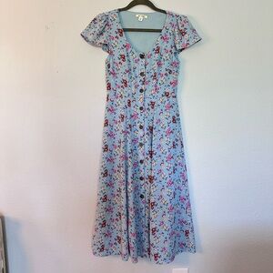 Miami Blue Floral Dress